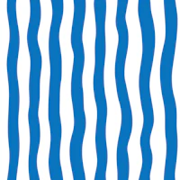 Wavy stripes - blue and white - Small tapet