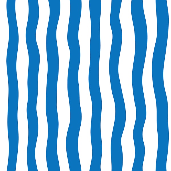 Wavy stripes - blue and white - Small