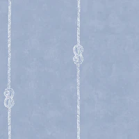 Classic Nautical Rope Stripes - Misty Blue tapete