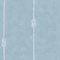 Classic Nautical Rope Stripes - Aquamarine tapete
