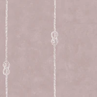 Classic Nautical Rope Stripes - Dusty Pink tapete