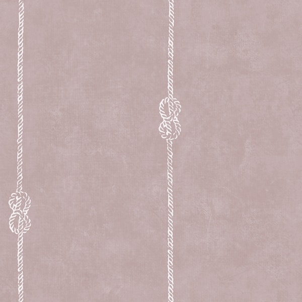 Classic Nautical Rope Stripes - Dusty Pink