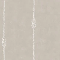 Classic Nautical Rope Stripes - Greige tapete