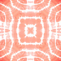 Peachy Tie Dye Mandala Square tapet