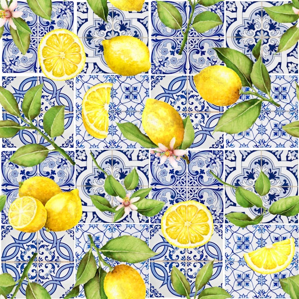 Mediterranean Summer Tiles Pattern
