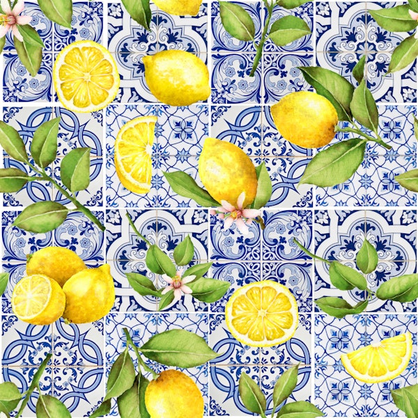Mediterranean Summer Tiles Pattern