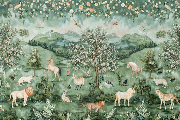Whimsical Wild Animal Meadow