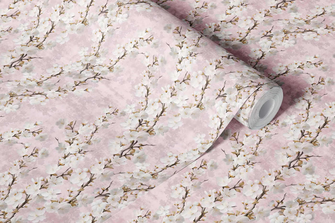 Cherry blossoms majestic pink-small wallpaper roll