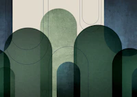 Moody Emerald Archways behang