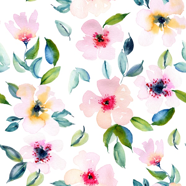 Watercolor Blush Blooms