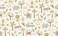 playful jungle - earthy tapet