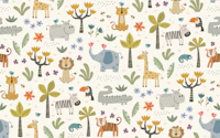 playful jungle - colorful tapet