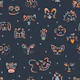 Cute animal faces dark moody