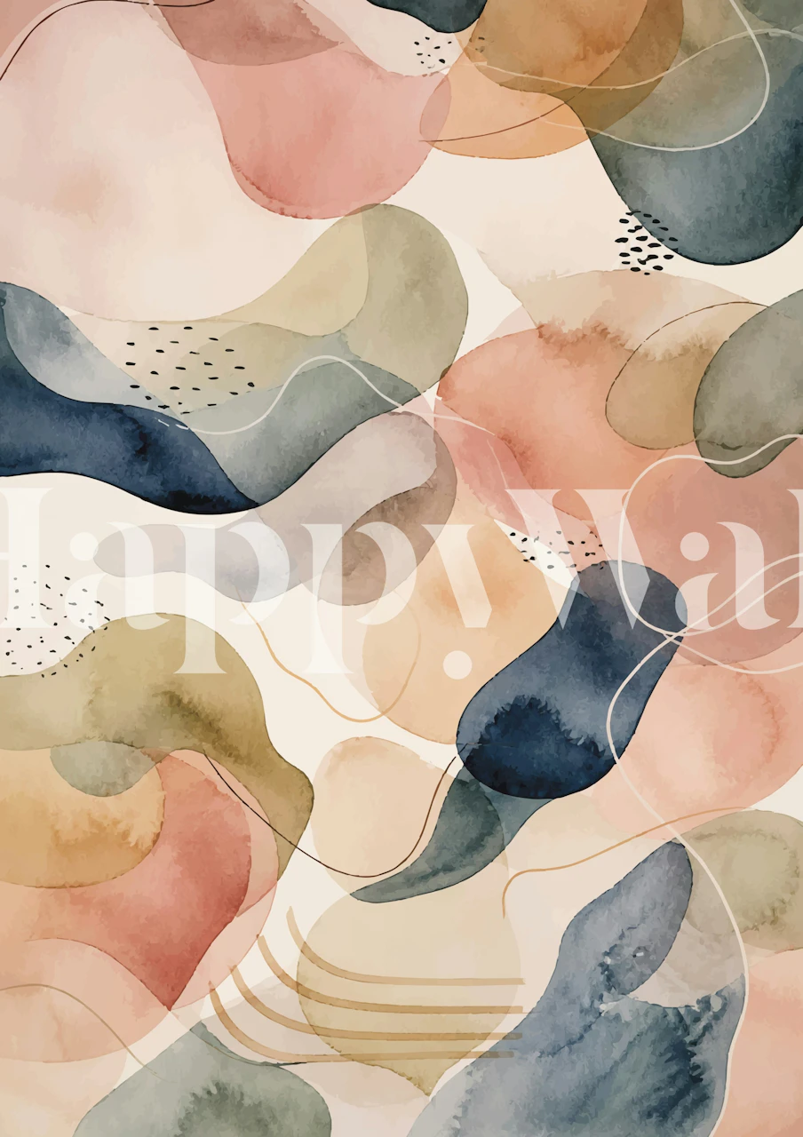 Abstract Watercolour tapete