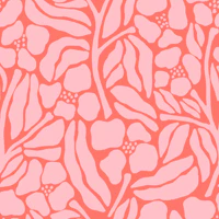 Tropical Pink Floral Coral Maximalist Boho wallpaper