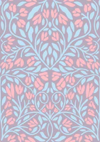 Sweet Pastel Damask Lavender Pink Blue Folk wallpaper