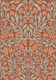 Rust Orange Tulip Vine Pattern