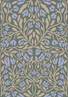 Sage Lilac Tulip Vine Pattern wallpaper