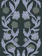 Dark Lavender Vine Pompom Stripe Mural