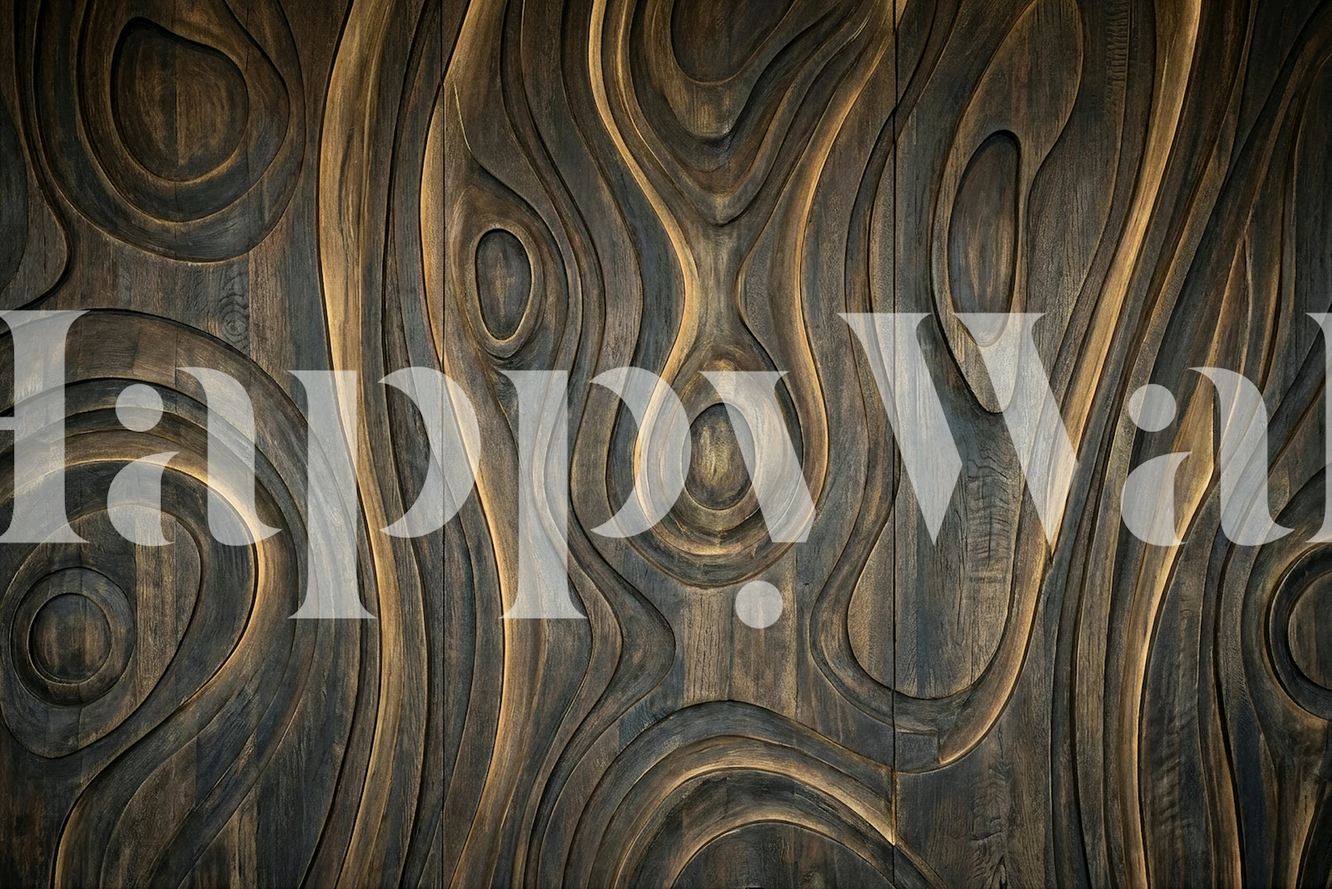 Sculpted Wood Grain Waves tapeta