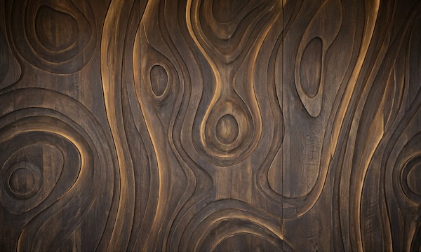Sculpted Wood Grain Waves