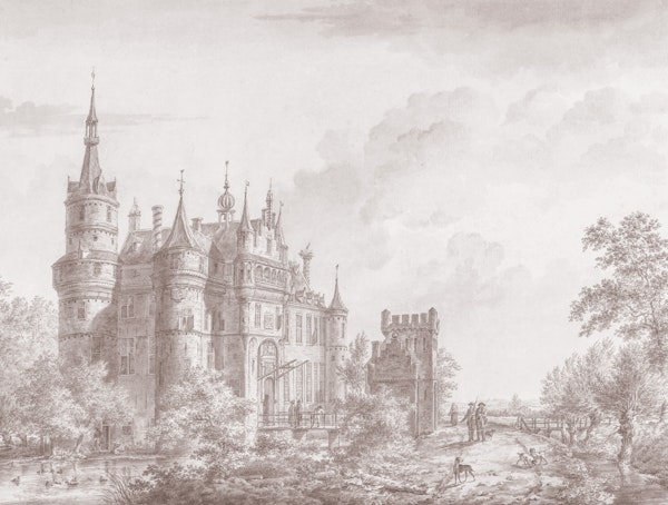 Antique Castle Landscape in Bordeaux