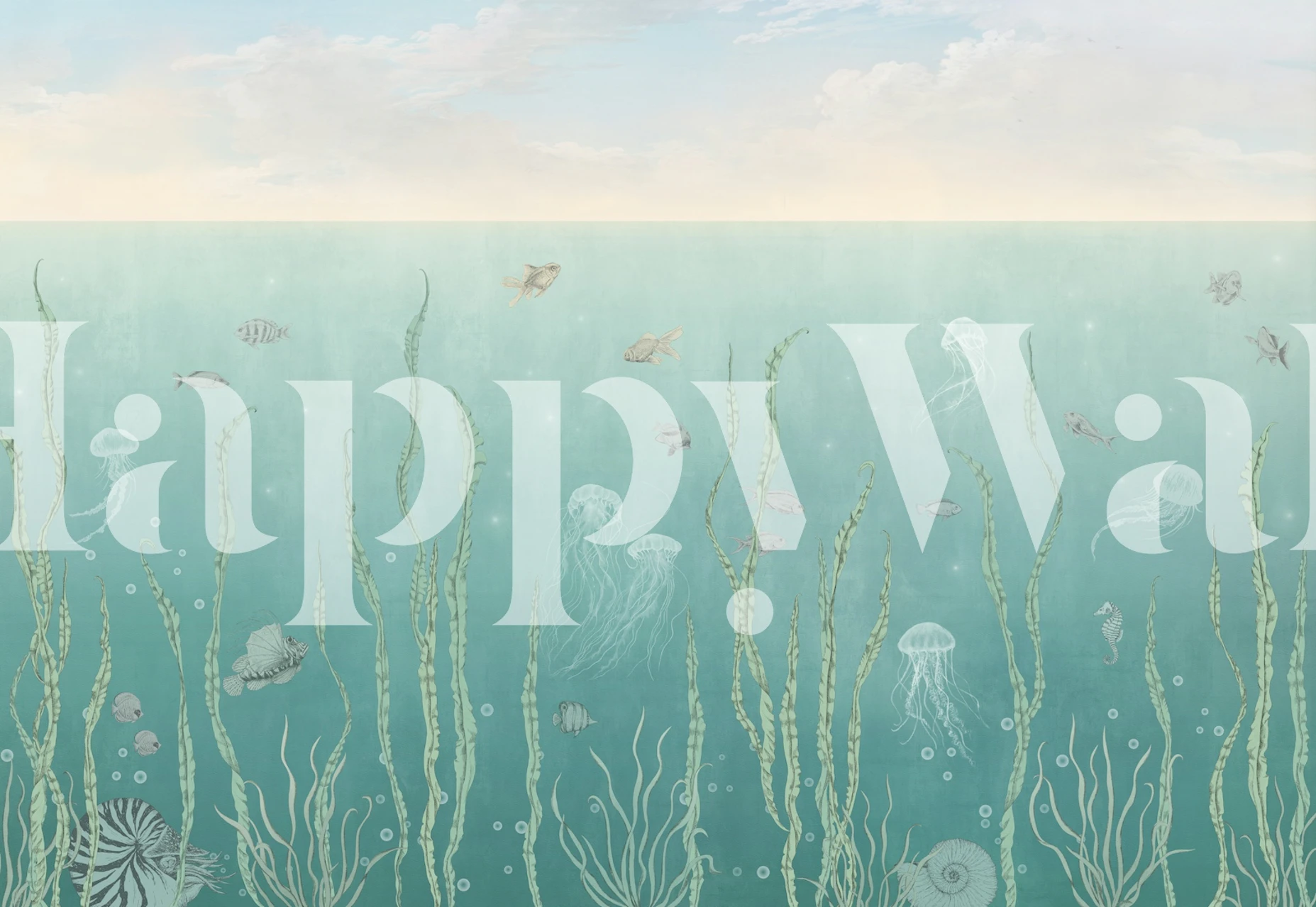 Underwater Harmony wallpaper in a room