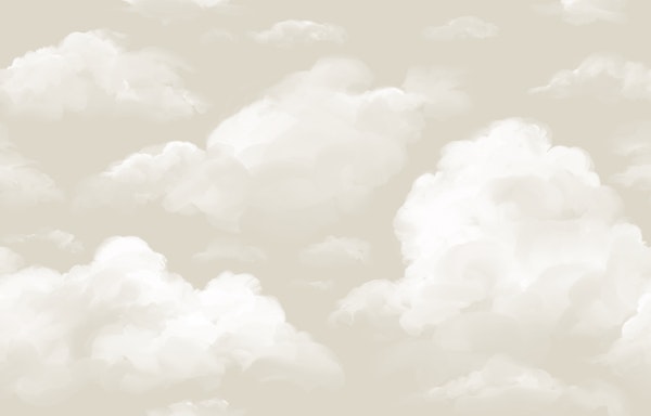 Whimsical Beige Clouds