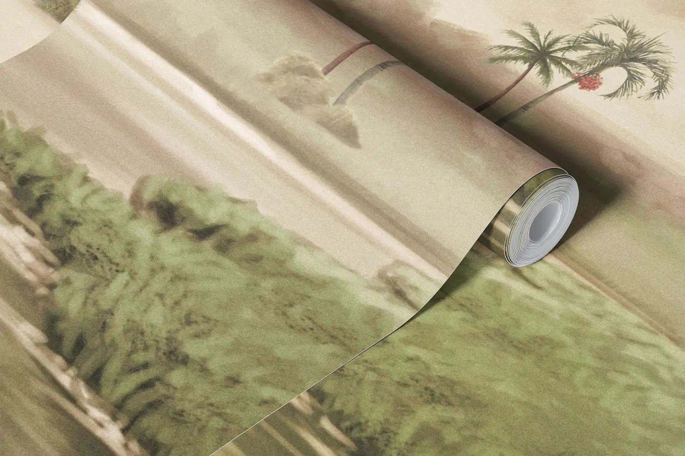 Lush Green Retreat wallpaper roll
