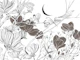 Birds on Cherry Branches Sketch