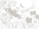 Soft Beige Floral Drawing Birds