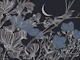 Elegant Floral Cherry Outline Night