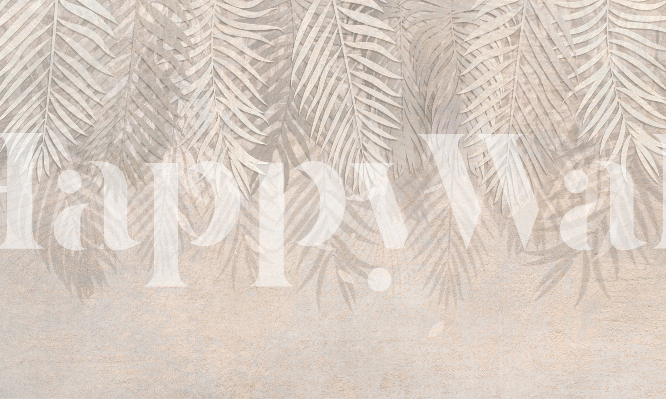 Serene tropical foliage wallpaper in a room