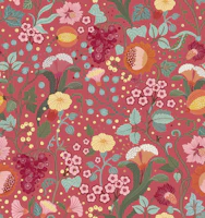 Flower garden coral tapete