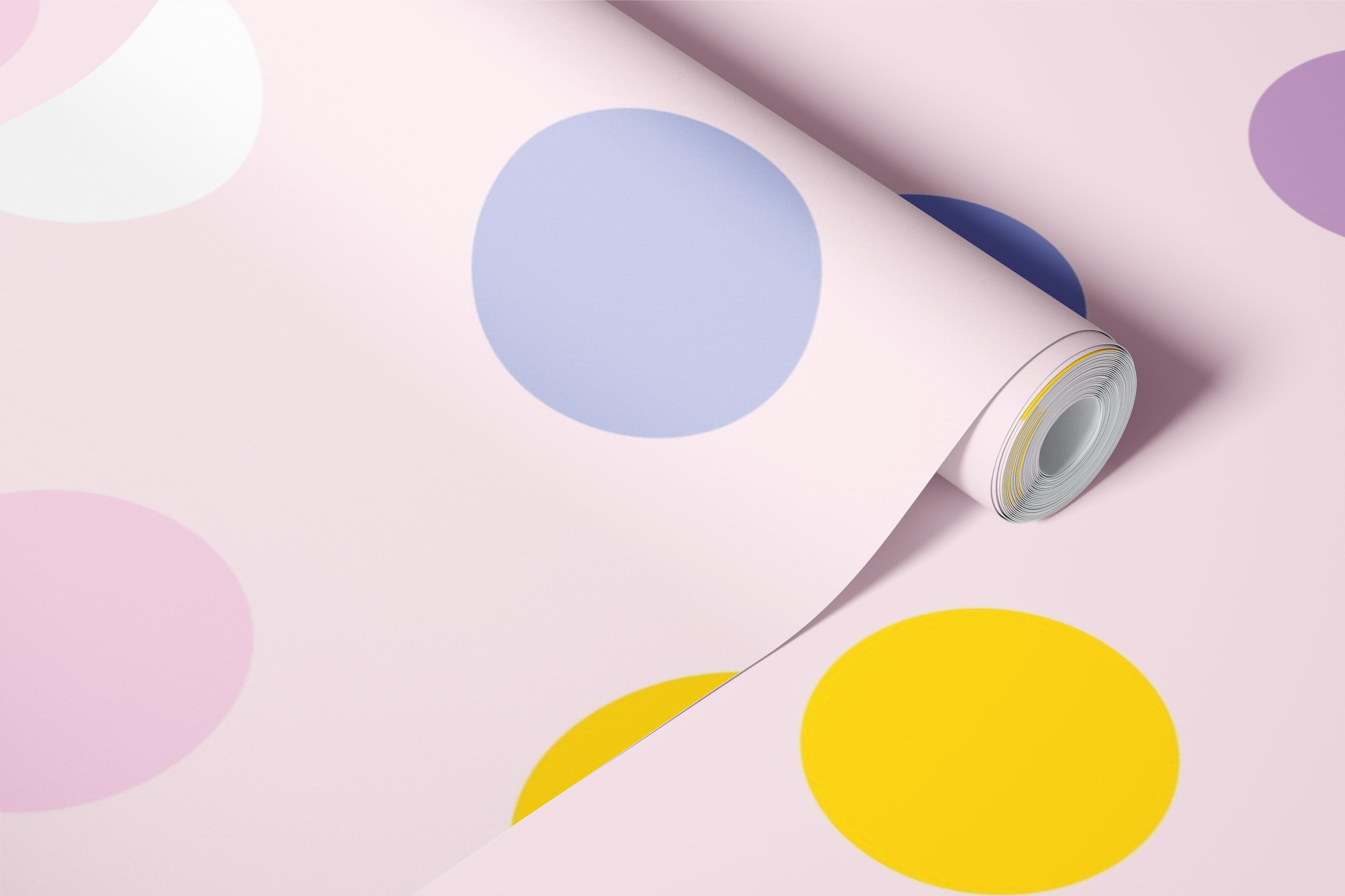 Colorful confetti wallpaper in a room