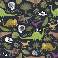Jurassic Leaves and Dinosaurs tapetas
