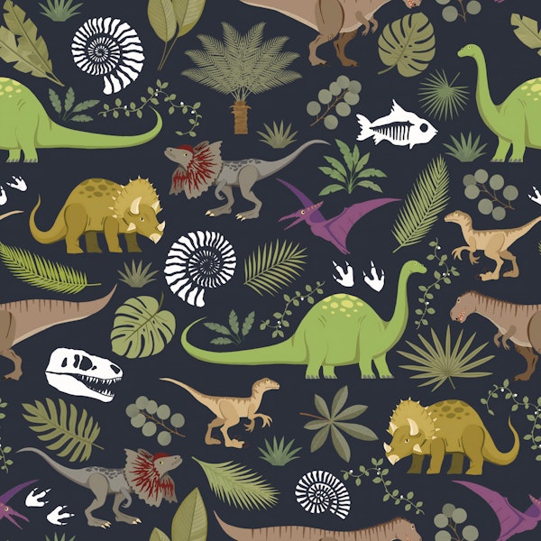 Jurassic Leaves and Dinosaurs