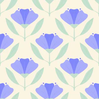 Blue Cosmos Flowers Pattern tapety