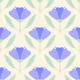 Blue Cosmos Flowers Pattern