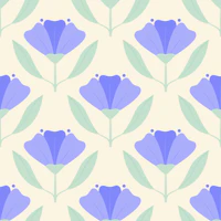 Blue Cosmos Flowers Mural tapety