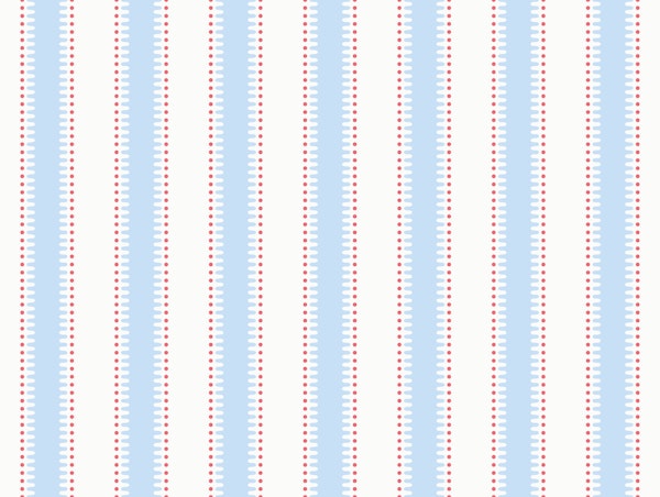 Soft Stripes in Blue and Red