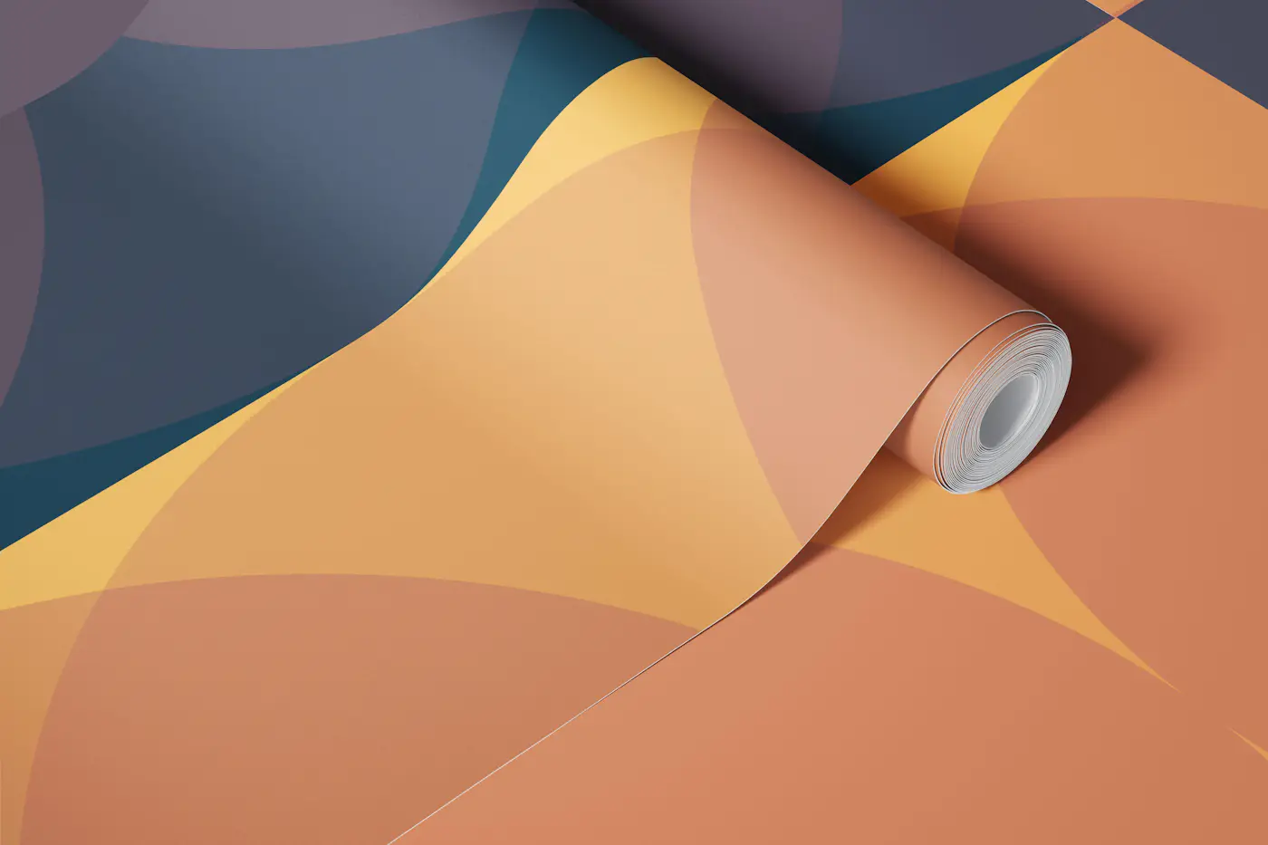 Retro Overlapping Circles wallpaper roll