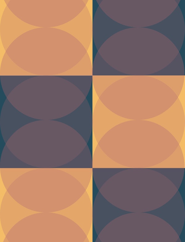 Retro Overlapping Circles