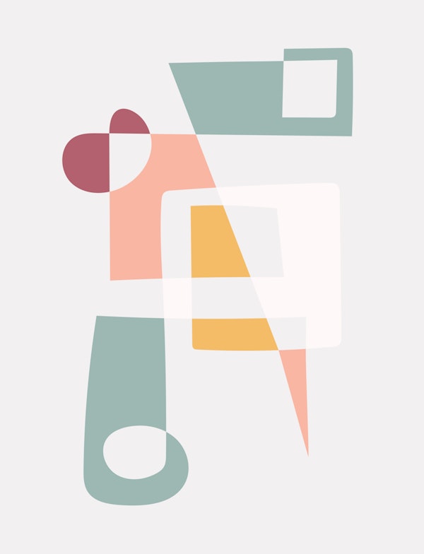 Abstract Bauhaus Soft Shapes