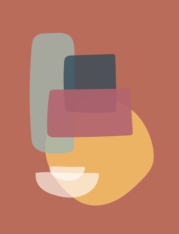 Terracotta Abstract Overlap