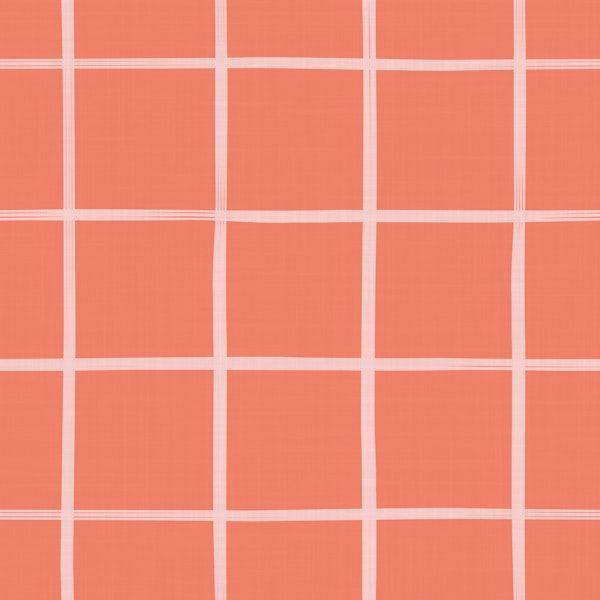 Orange pink large check