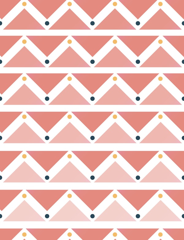 Blush Triangle Chevron