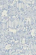 Tropical jungle safari blue cream