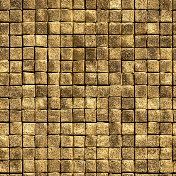 Golden Mosaic Texture Pattern