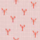 Seafoam grid lobster pink